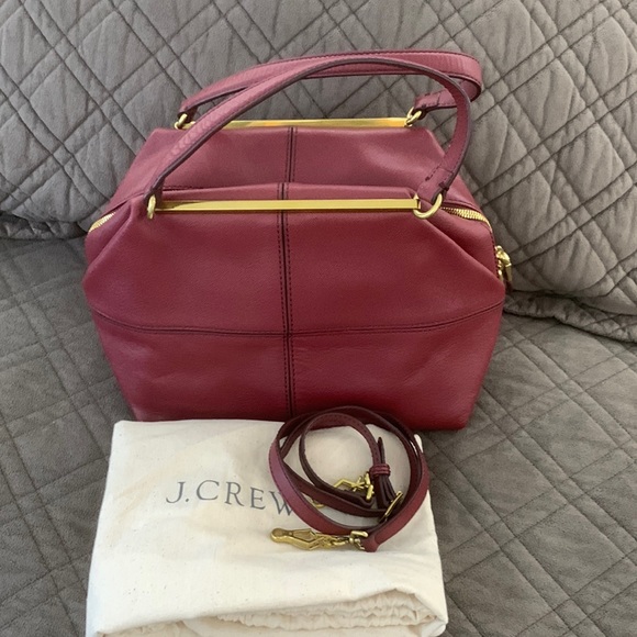 🎉HP🎉NWT J Crew Burgundy Leather Satchel - Picture 8 of 17